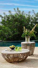 Стол приставной FABER NATURAL RATTAN mushroom