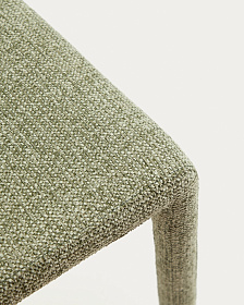 Штабелируемый стул Loria из зелёного шенилла