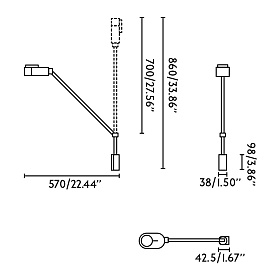 Настенный светильник Inviting желтого цвета 6W 2700K-4800K