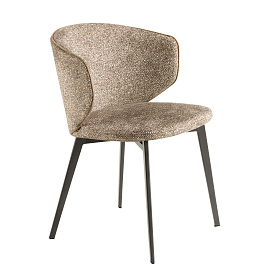 Стул 4240 с обивкой из коричневой мраморной ткани