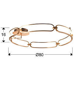 Потолочный светильник Colette Ø80 розовое золото