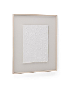 Olvin Абстрактная картина на белой переработанной бумаге с рельефным рисунком 103.6 x 123.6 cm