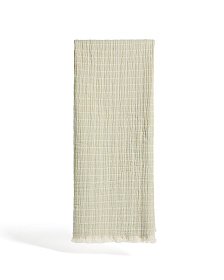 Плед Tivaro из хлопка, жаккардовый в светло-зеленую клетку двухсторонний 130 x 170 см