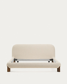 Кровать Odina из букле цвета экрю со съемным чехлом 160 x 200 см