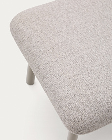 Пуф Inari бежевого цвета и стали с бежевой отделкой