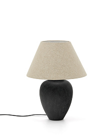 Керамическая настольная лампа Mercadal с черной отделкой