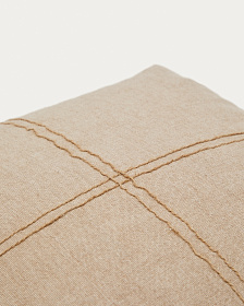 Чехол на подушку из хлопка Sulken бежевого цвета с вышивкой, 45 x 45 см