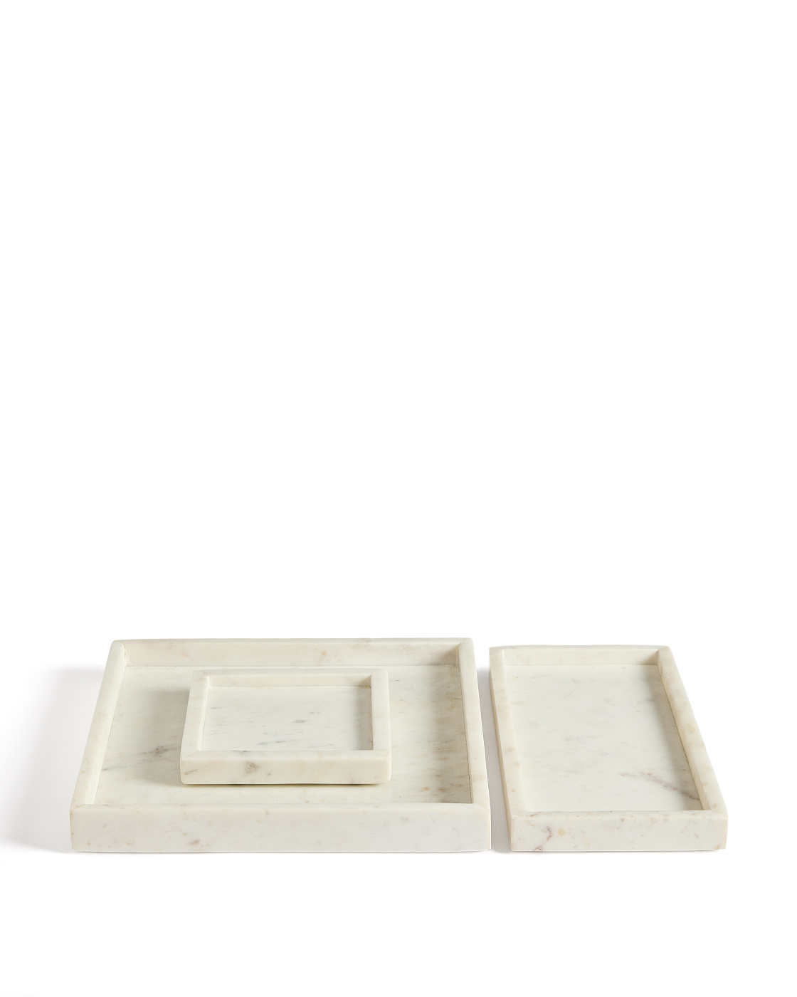 Поднос Serela из белого мрамора 35 x 18 см