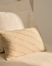 Чехол для подушки Riena бежевого цвета из хлопка и вискозы, 30 x 50 см