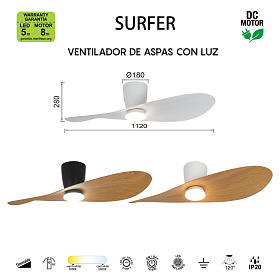 9474 Люстра потолочная-вентилятор SURFER