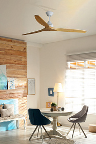 Вентилятор ALO DC Ш1520MM  белый / древесный 3 PALAS 