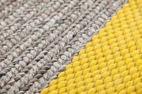 Ковер Mangas Space Plait желтый 160х160