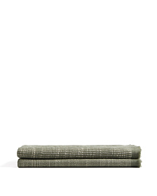 Плед Sareli из зеленой смесовой шерсти 130 x 170 см