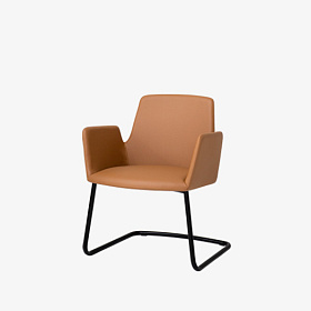 Кресло с низкой спинкой и консольным основанием Altea