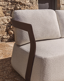 Уличный 3-х местный диван Tamaris из алюминия коричневого цвета, 217 см