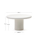 Addaia Круглый стол из белого цемента Ø140 см