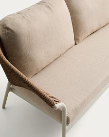 Комплект садовой мебели Zuara алюминия цвета экрю и коричневой веревки