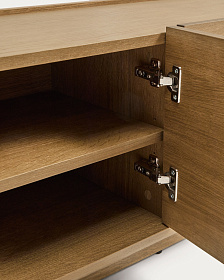 Тумба под ТВ Arelida из дубового шпона и массива дуба светло-коричневаф, 200 x 44 см