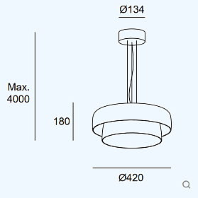 Подвесной светильник Levels 2 Bodies Ø420mm + Ø320mm 00-A046-05-15
