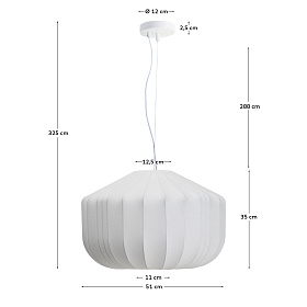Подвесной светильник Somar из синтетических волокон и стали диаметром 51 см
