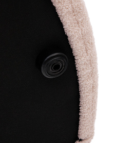 Kaeli Пуф для ног со съемным чехлом из розового букле Ø 120