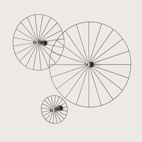 Бра Wheel 60 cm черный + цоколь 5 cm черный