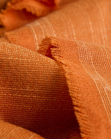 Плед Sareli из оранжевой смесовой шерсти 130 x 170 см