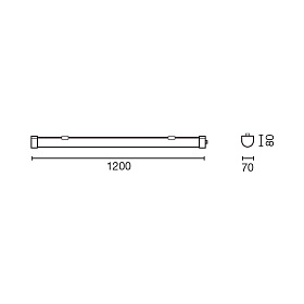 Потолочный светильник PROOFLINE ESTANCA 1200mm 45W 3000K CRI80 IP65 DALI