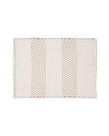 Коврик для ванной Bina из 100% хлопкового жаккарда цвета экрю 50 x 70 см