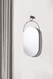 Зеркало Eslabon орех/черный металл