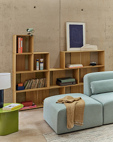 Litto набор из 9 модульных полок из шпона дуба 202 x 114 см