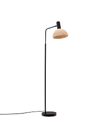 Damila Торшер из ротанга и черного металла