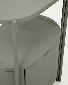 Тумба для ванной Arely из стали и зеленого лака 60 x 40 см