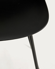 Полубарный стул Altea с черный со стальными ножками, 65 см