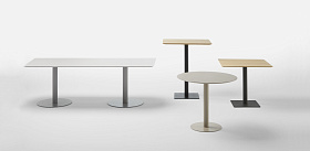 Высокий стол Flat с квадратным основанием 48x48cm (высота 103см) 70x70cm