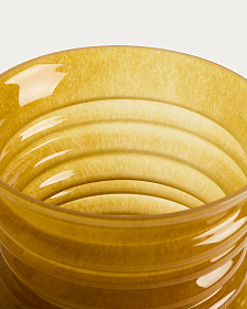 Ваза Ambere из янтарного желтого стекла, 20 см