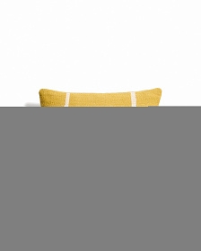 Чехол для подушки Daila желтого цвета 100% ПЭТ с рисунком в стиле икат 30 x 50 см