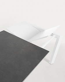 ATTA Стол 120 (180) x80 белый, керамический Vulcano Roca