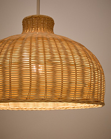 Ennia Абажур из ротанга со светлой отделкой Ø38 см