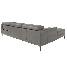 Диван с левым шезлонгом 6125/5237-L-M5655 кожаный с механизмом релаксации