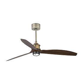 Потолочный вентилятор JUST FAN M Ш1280 состаренное золото 3P орех 3000K 0-10V