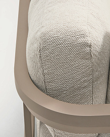 Трехместный диван Nerano из алюминия серо-коричневого цвета, 208 см