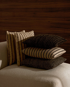 Чехол на подушку Gulbe из разноцветного шелка и хлопка 45 x 45 см