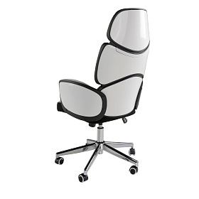 Поворотное офисное кресло 4142/MLM611467 из светло-серой ткани