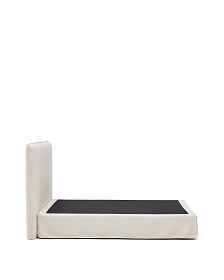 Кровать Jaira из белого шенилла со съемным чехлом для матраса 160x200 см