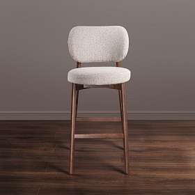 Барный стул Clemente ткань кат.5 Loop 07, итальянский орех