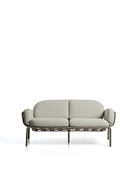 Уличный 2-х местный диван Joncols из алюминия цвета таупе, 164 см