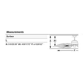 Потолочный вентилятор Cuba состаренное золото