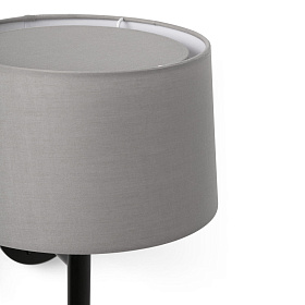 Настенный светильник Windsor черный/серый с ридером 1xE27