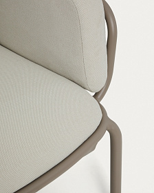 Уличный 3-х местный диван Joncols из алюминия цвета таупе, 225 см